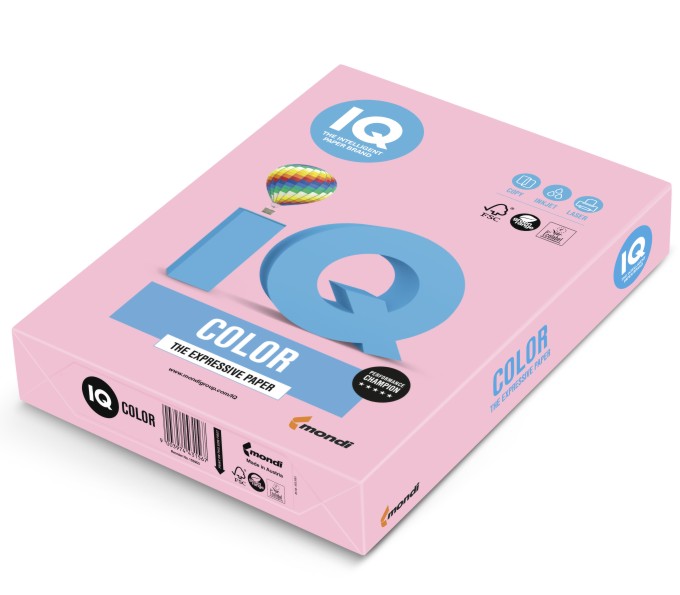 Papier ksero iq color A4 jasnoróżowy opi74
