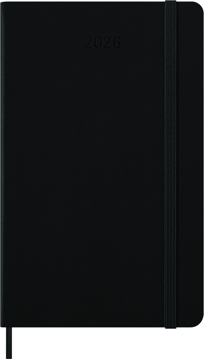 Kalendarz tygodniowy MOLESKINE Smart 2026, 12M, L, twarda oprawa, 13x21cm, czarny