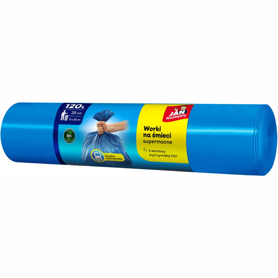 Worki ld Jan Niezbędny niebieskie 120l 25 szt. Worki ld Jan Niezbędny niebieskie 120l 25 szt.