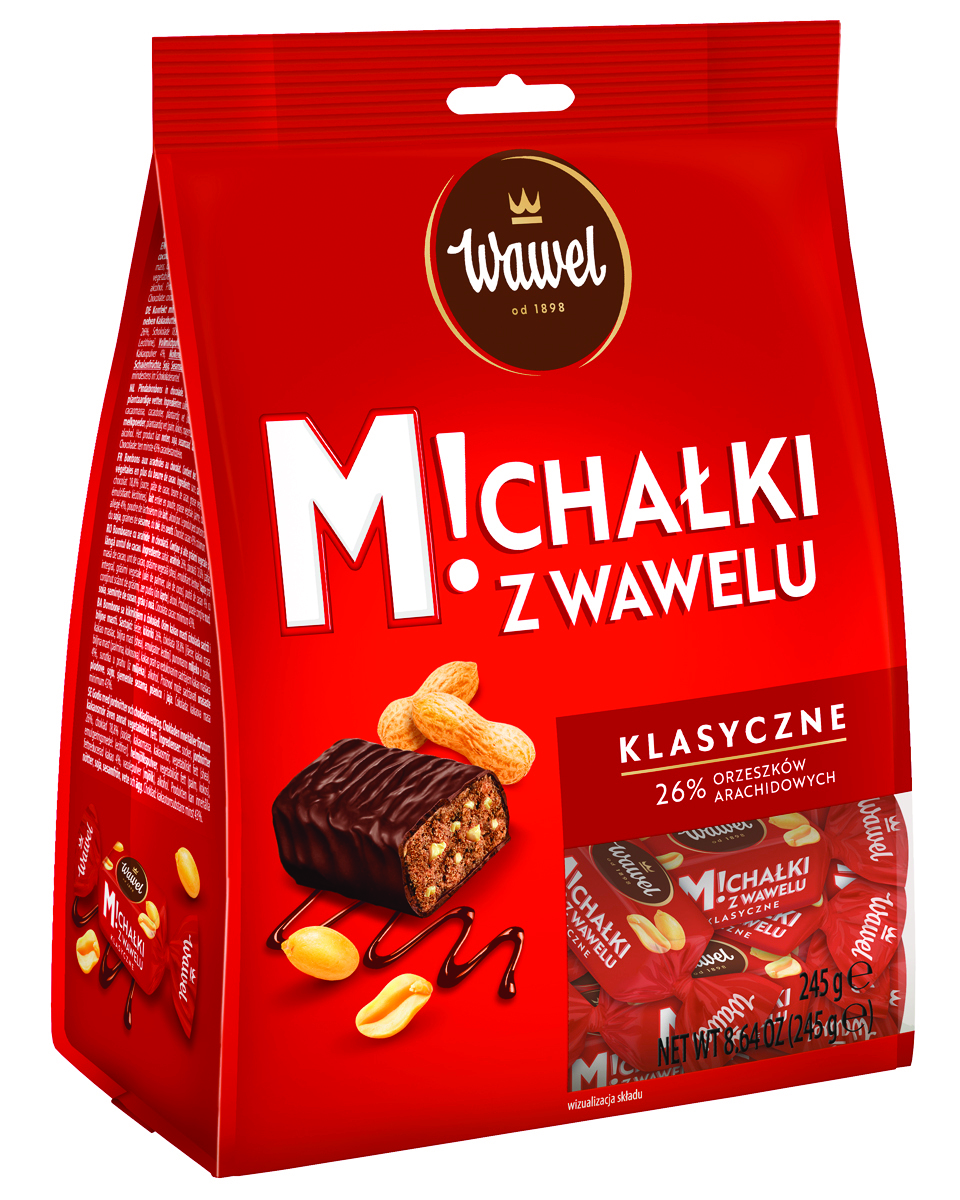 Cukierki czekoladowe WAWEL Michałki, klasyczne, 245g