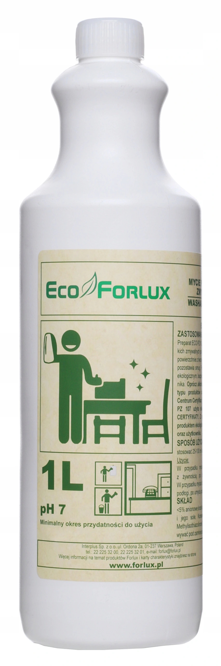 Forlux ekologiczny koncentrat do mycia wszelkich powierzchni zmywalnych eco pz107 1l Forlux ekologiczny koncentrat do mycia wszelkich powierzchni zmywalnych eco pz107 1l