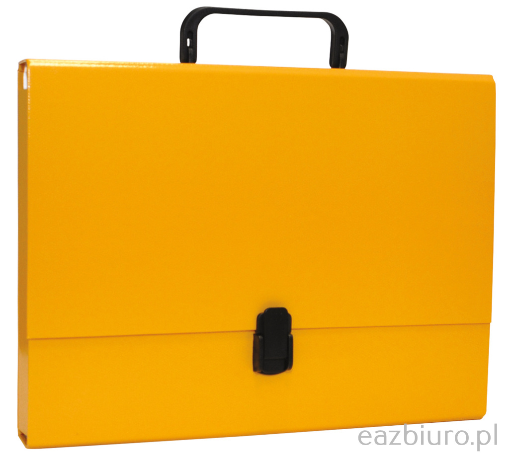 Teczka-pudełko z rączką Office Products pp A4 5 cm żółta | eazbiuro.pl | Kliknij i kup!
