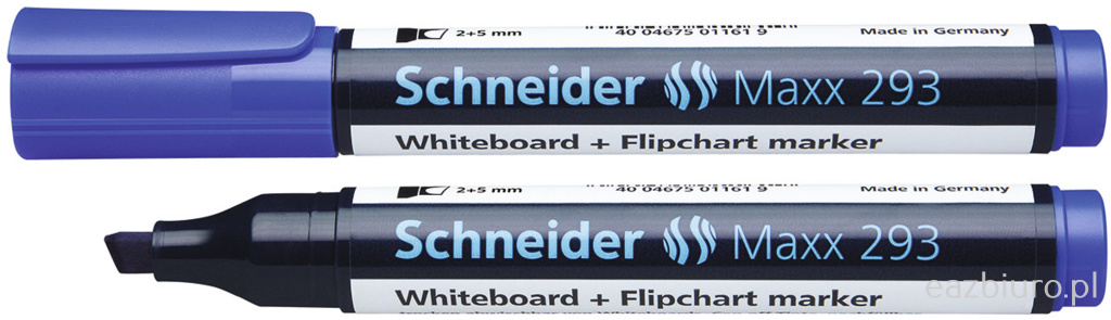 Marker do tablic Schneider maxx 293, ścięty, 2-5 mm, niebieski | eazbiuro.pl | Kup z dostawą!