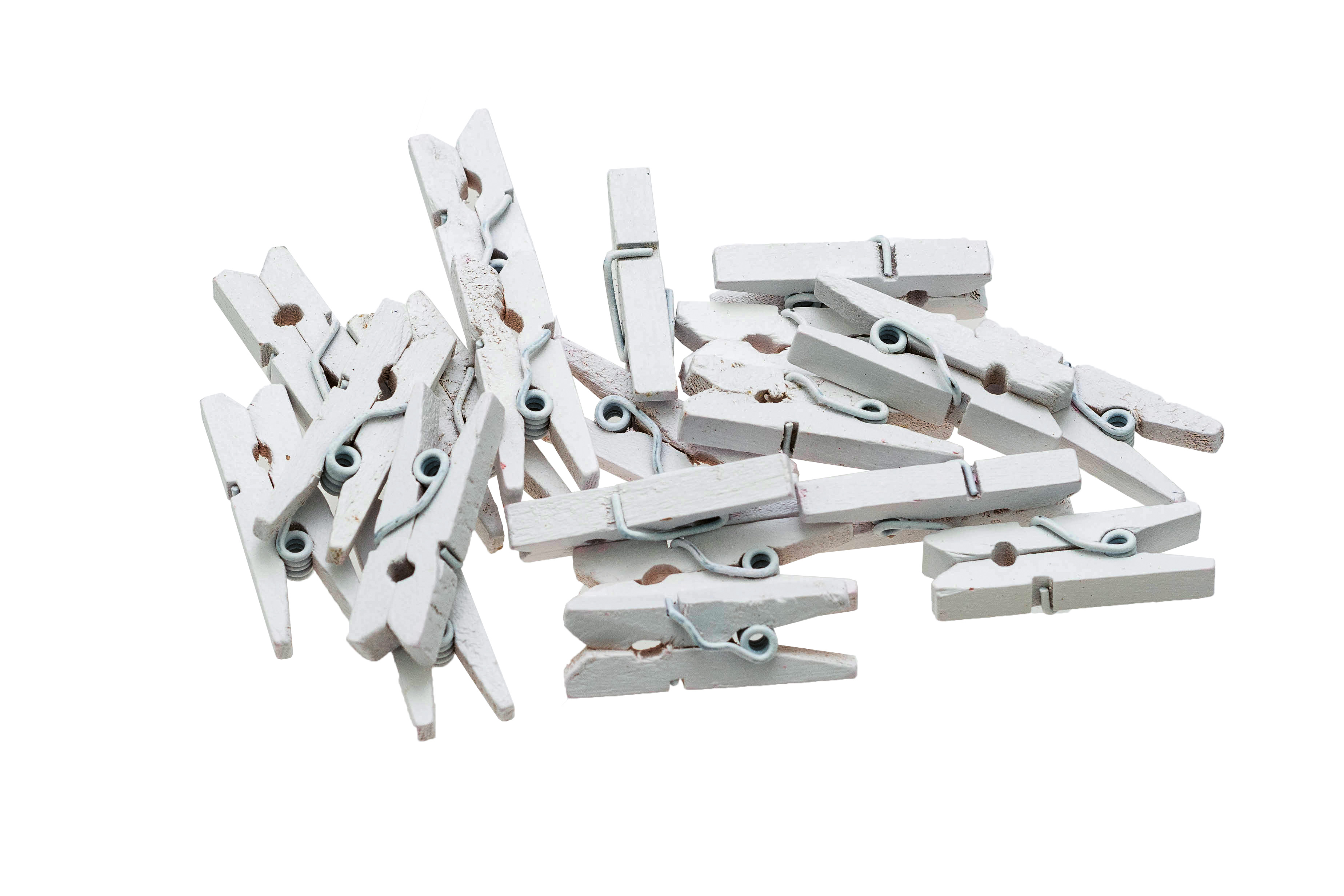 Klamerki ozdobne 2,5 cm białe zestaw 20 sztuk | eazbiuro.pl | Skorzystaj z rabatu!