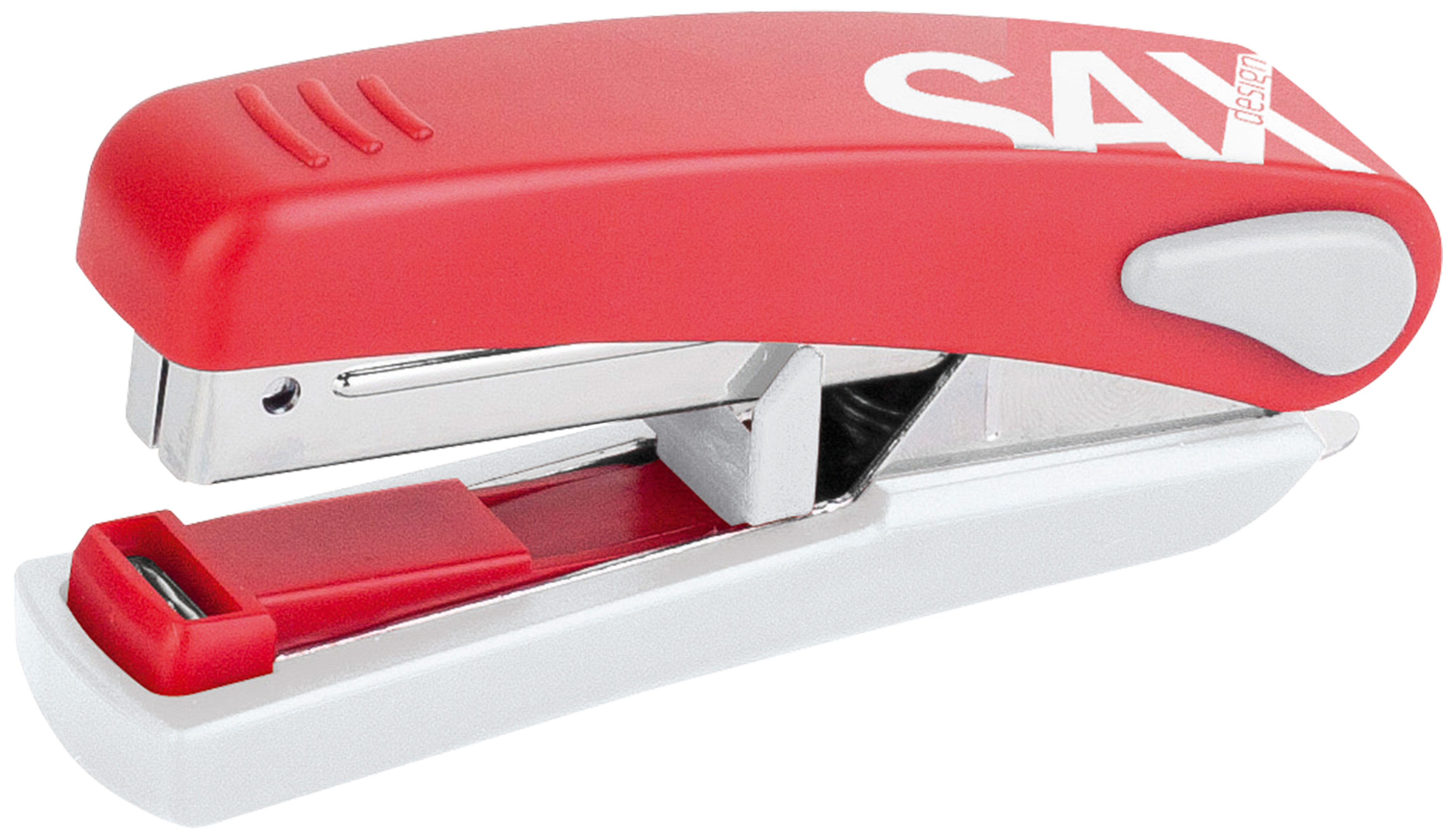 Zszywacz Saxdesign 519, do 20 kartek, zintegrowany rozszywacz, czerwony | eazbiuro.pl | Sprawdź cenę!