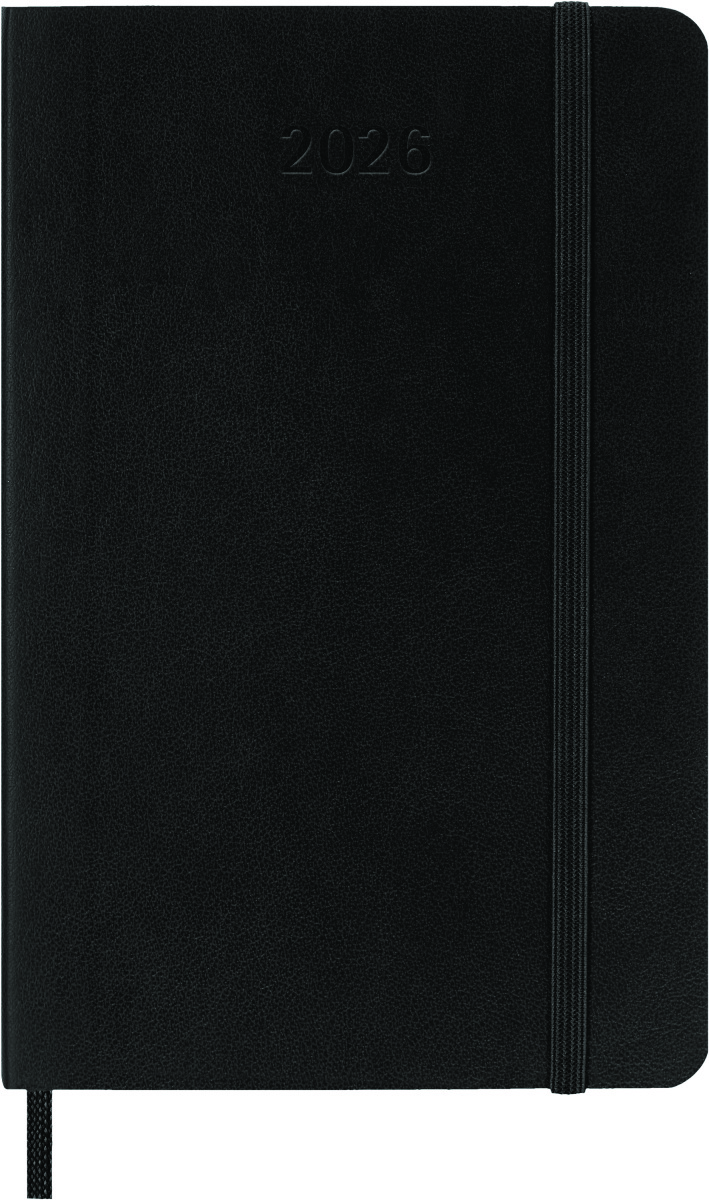 Kalendarz miesięczny MOLESKINE 2026, 12M, P, miękka oprawa, 9x14cm, czarny