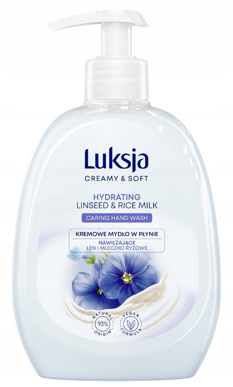 Mydło w płynie Luksja creme 500 ml len i mleczko ryżowe | eazbiuro.pl | Skorzystaj z rabatu!
