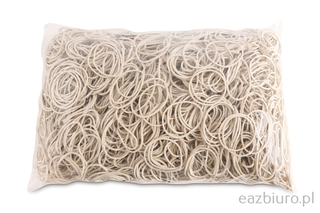 Gumki reCepturki Office Products, średnica 40mm, 1,5x1,5mm, 60% kauczuku, 1000g, zgrzewka, białe