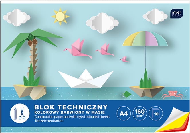 Blok techniczny z kol.kart.A3