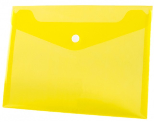 Koperta pp na zatrzask A4 żółta Tetis | eazbiuro.pl | Kup bez ryzyka!