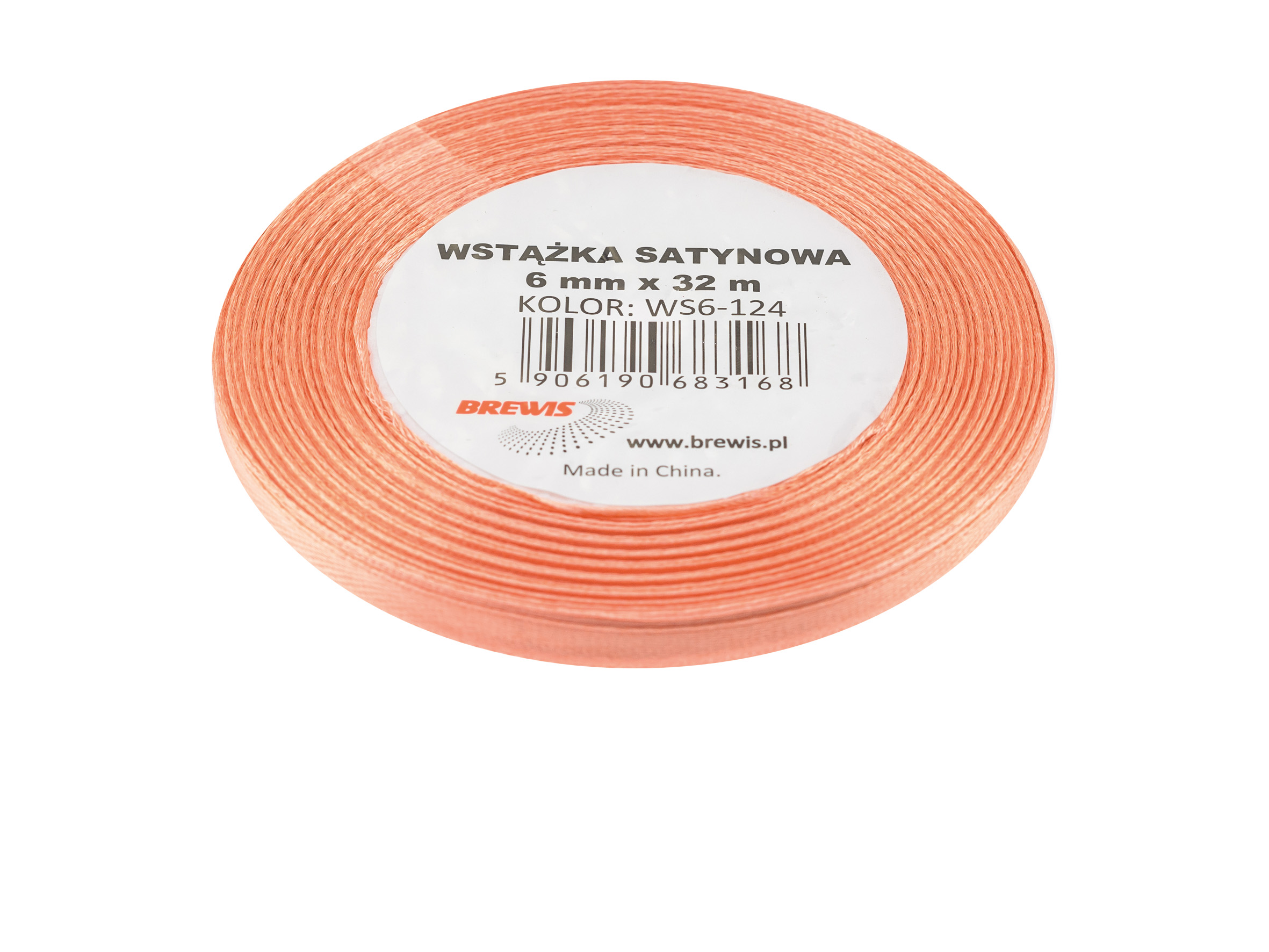 Wstążka Brewis satynowa 6 mm 32 m łososiowy | eazbiuro.pl | Zamów wygodnie!