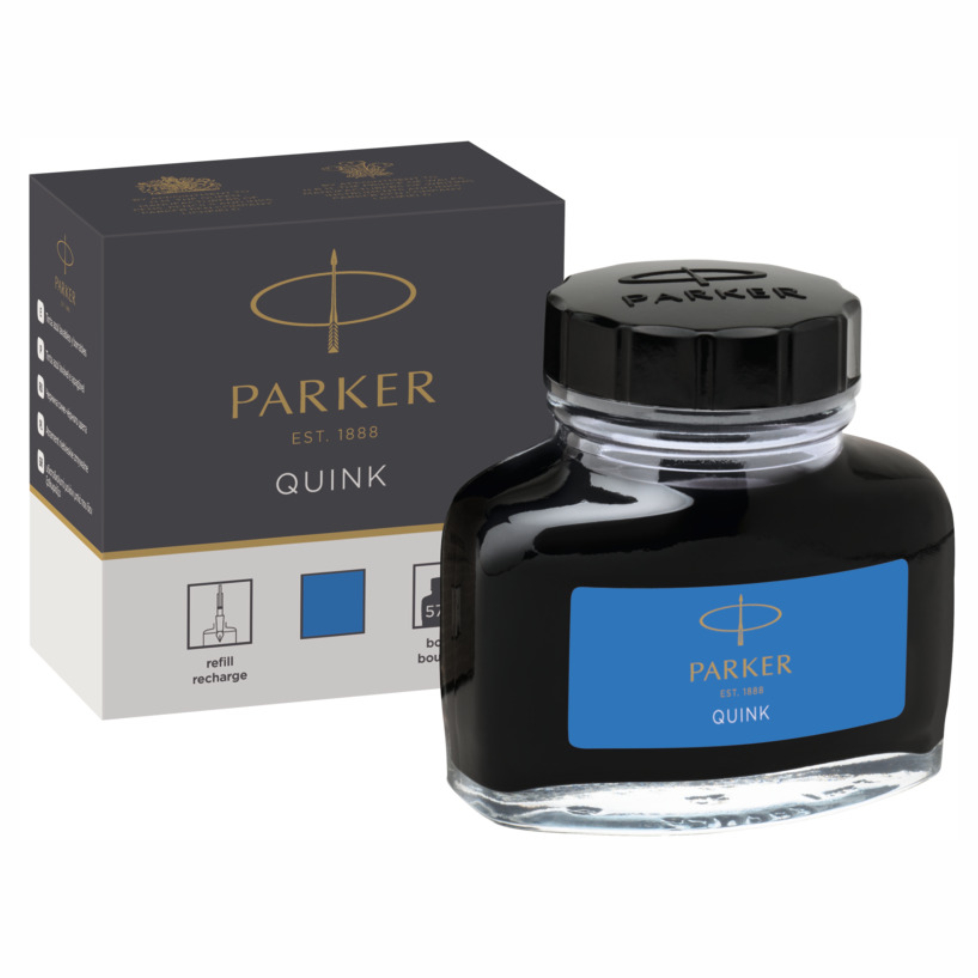 Atrament Parker Quink niebieski zmywalny 57 ml | eazbiuro.pl | Kup z rabatem!
