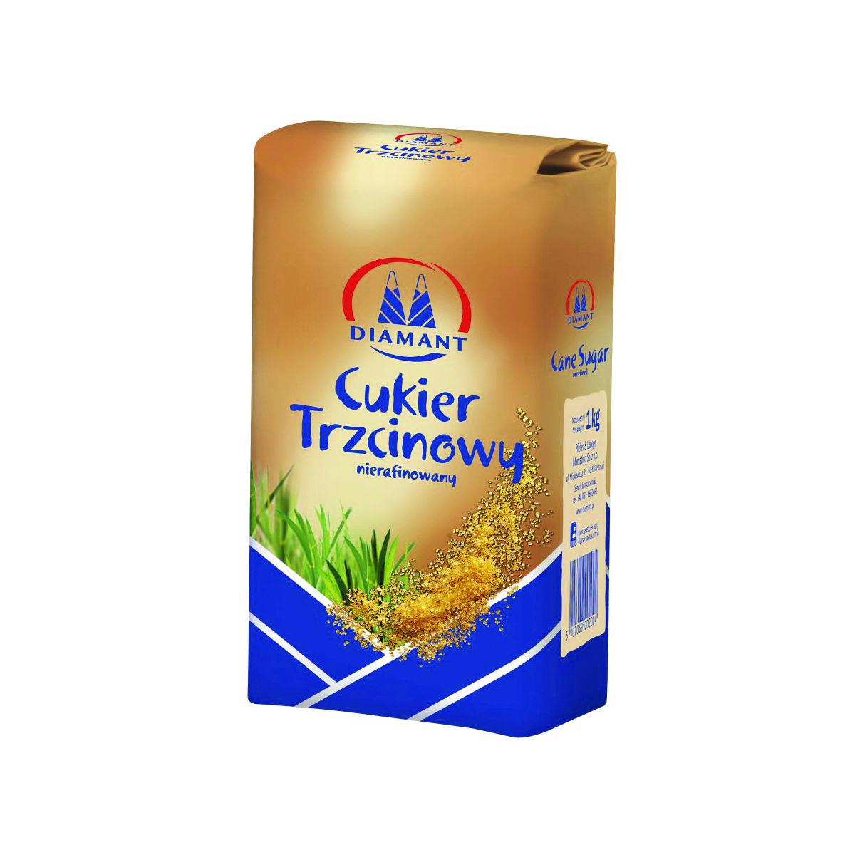 Cukier trzcinowy DIAMANT, 1 kg