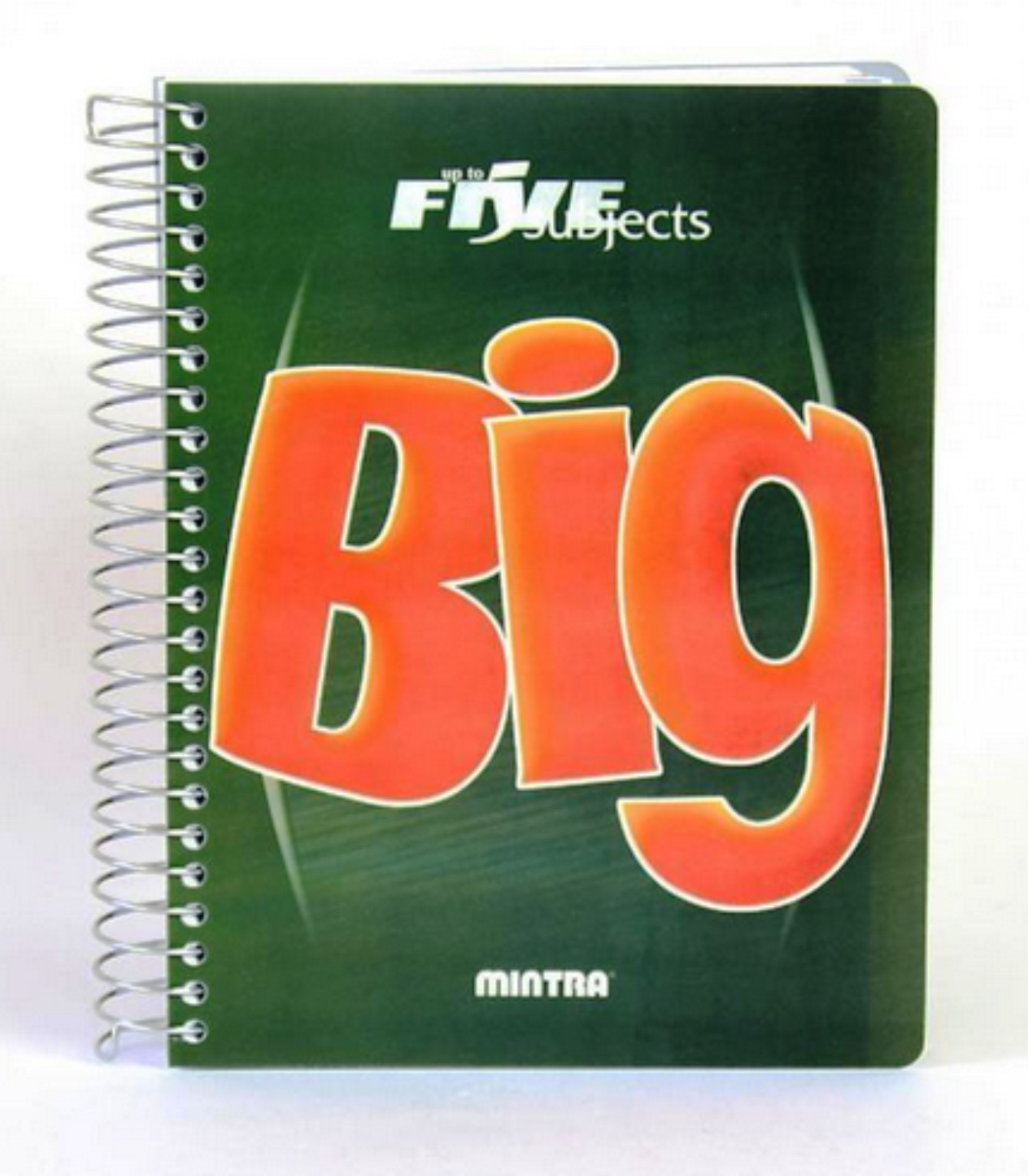 Kołonotatnik big, format A5, 160 kartek 80 g/m2, przekładki 4x40, linie, ciemnozielony | eazbiuro.pl | Kliknij i kup!