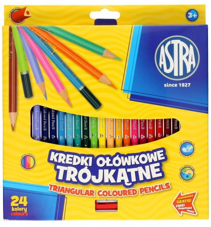 Kredki ołówkowe 24 kolory Astra