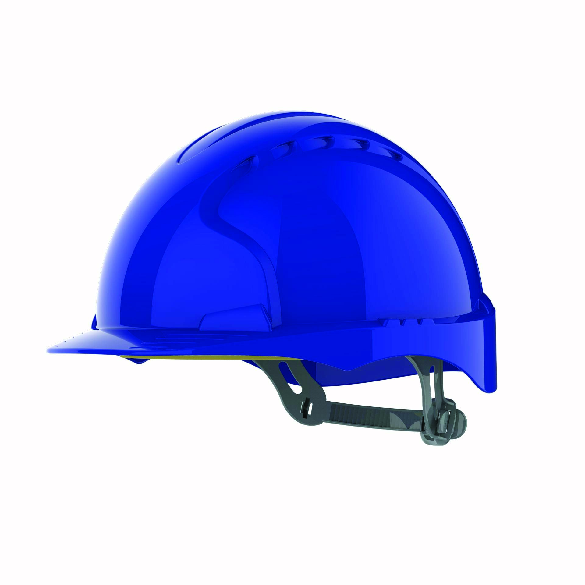 Hełm ochronny EVO®2, pasek przesuwny, niewentylowany, niebieski
