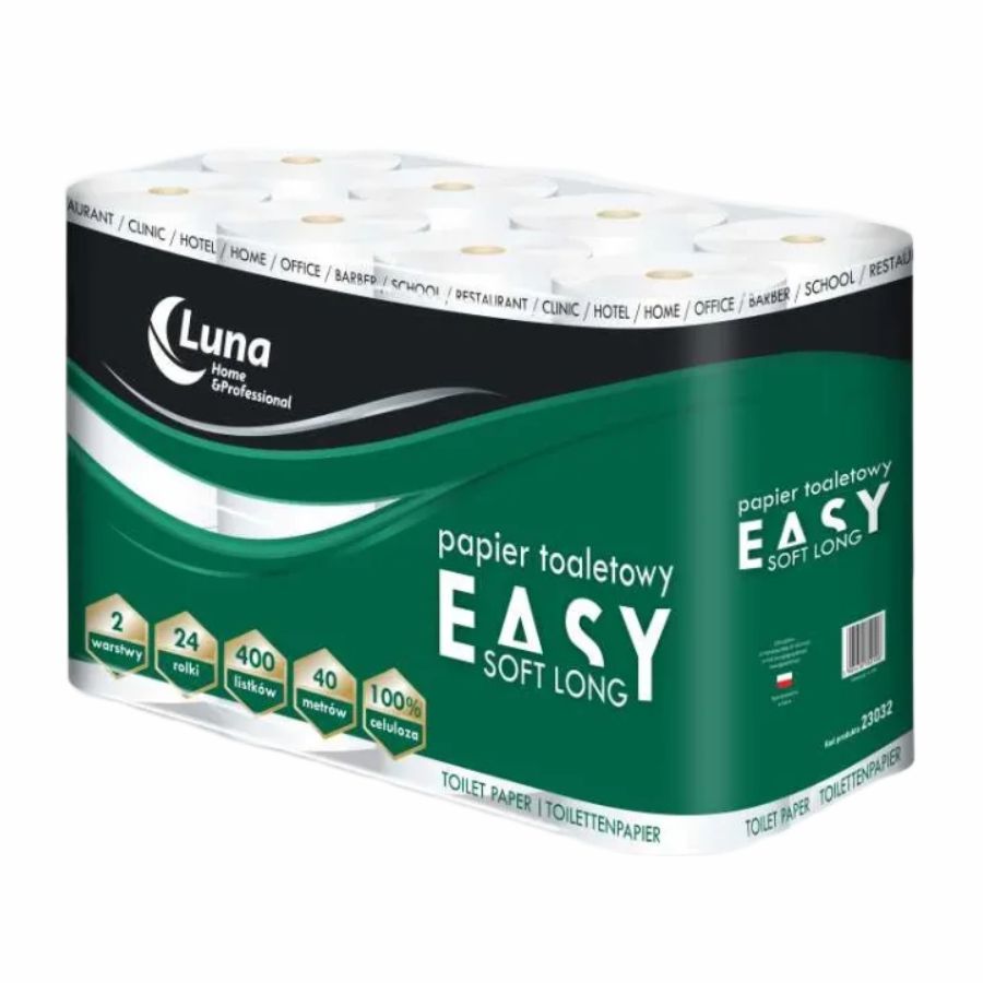 Papier toaletowy 24 rolki Easy Soft Long 40m celuloza 2 warstwy