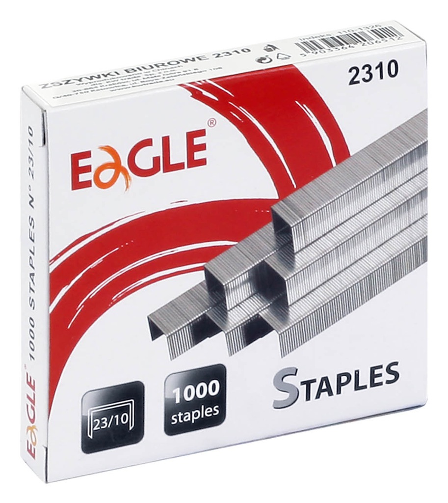 Zszywki Eagle 23 10 zestaw 1000 sztuk | eazbiuro.pl | Kup z rabatem!