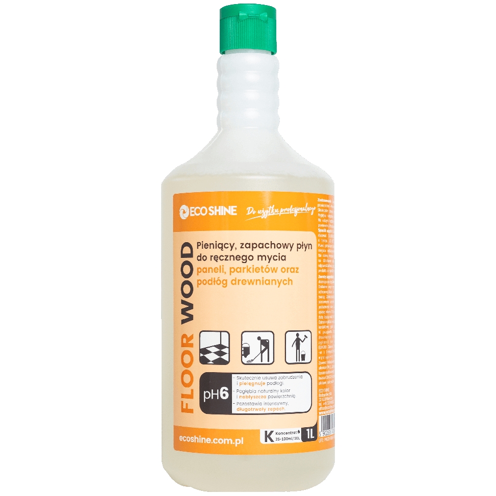 Eco Shine floor wood 1l płyn do mycia paneli, parkietu oraz podłóg drewnianych Eco Shine floor wood 1l płyn do mycia paneli, parkietu oraz podłóg drewnianych