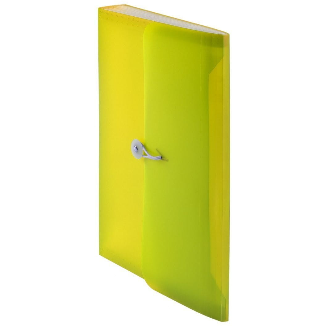 Teczka harmonijkowa z gumką 13 przegródek żółta | eazbiuro.pl | Weź okazję!
