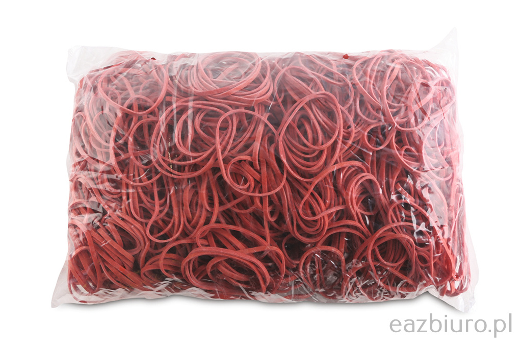 Gumki reCepturki Office Products, średnica 50mm, 1,5x3mm, 60% kauczuku, 1000g, zgrzewka, czerwony