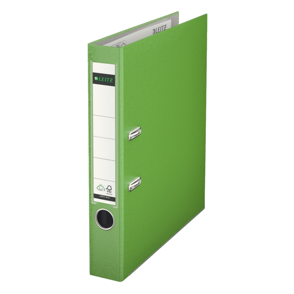 Segregator Leitz A4 z mech. 180°, A4 50 mm, jasnozielony | eazbiuro.pl | Wybierz hit!