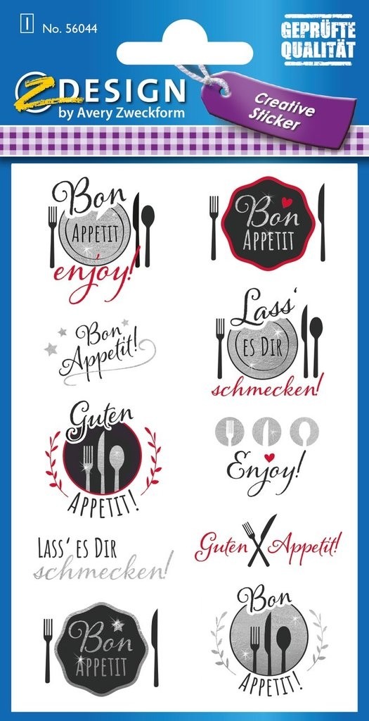 Naklejki papierowe - bon appetit avery z-design | eazbiuro.pl | Dodaj do koszyka!