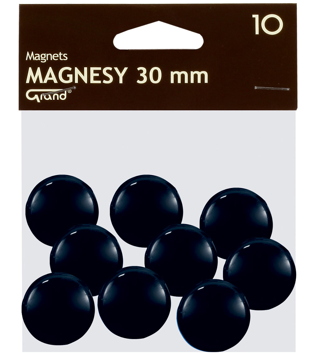 Magnes 30mm Grand czarny 10 sztuk
