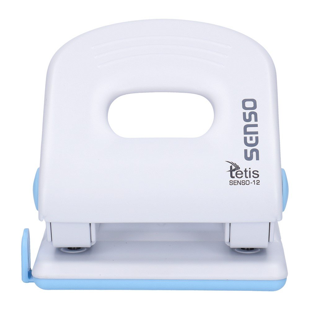 Dziurkacz senso metalowy 12 biało-niebieski | eazbiuro.pl | Zamów z gwarancją!