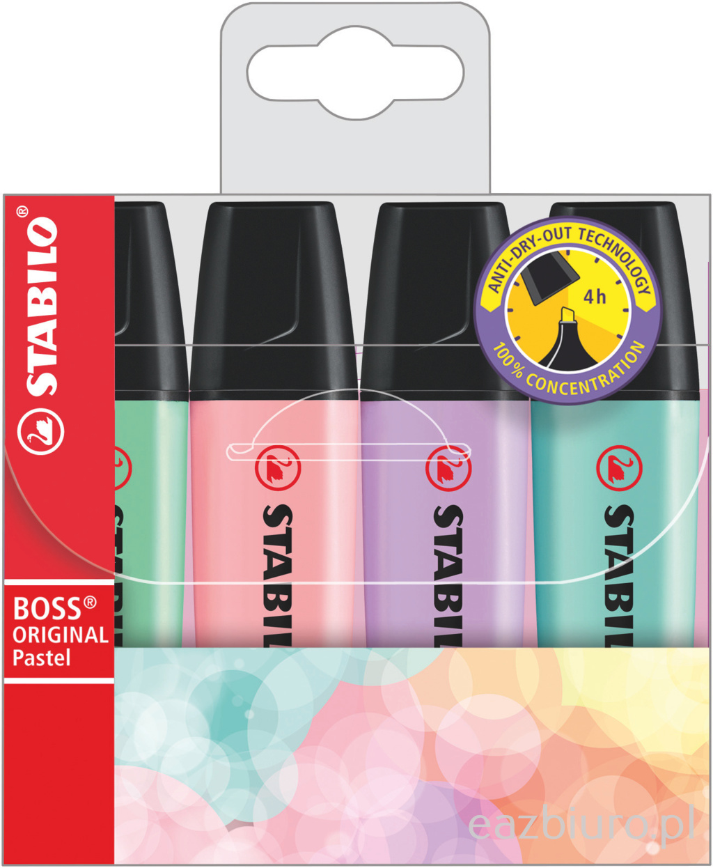 Zakreślacze Stabilo boss pastel etui 4 sztuki | eazbiuro.pl | Weź zanim zniknie!