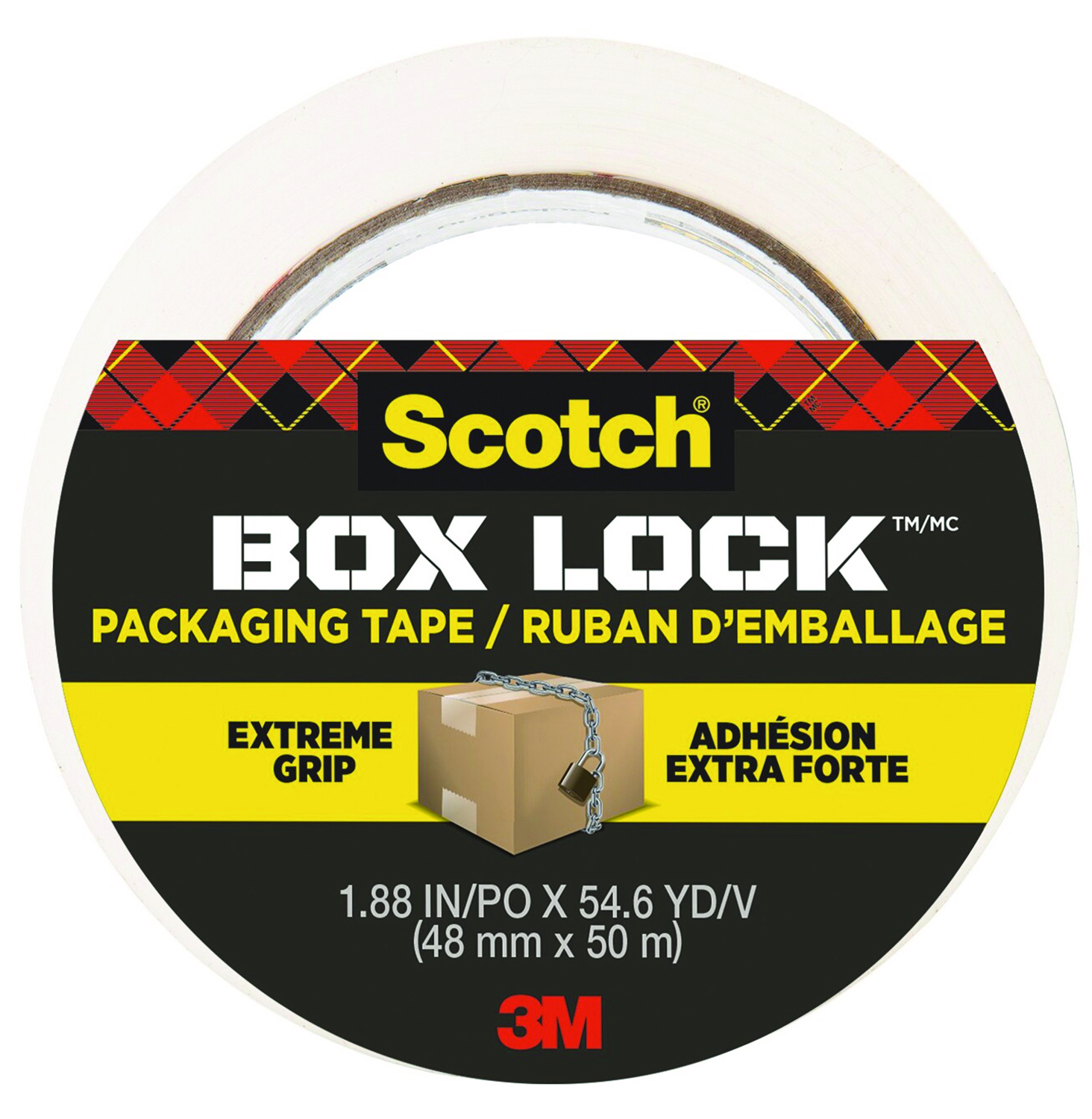 Taśma pakowa Scotch®box lock, 48mm x 50m, 1szt., transparentna Taśma pakowa Scotch®box lock, 48mm x 50m, 1szt., transparentna