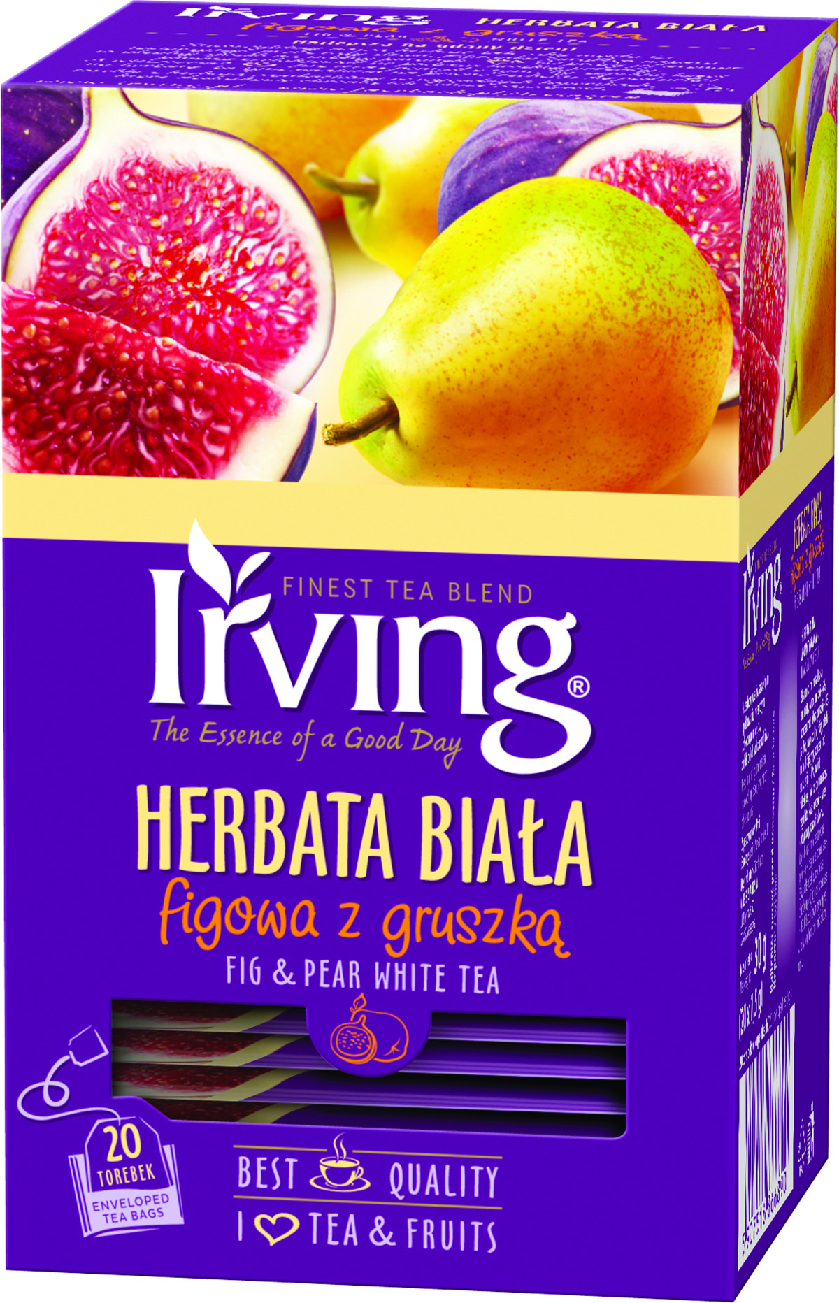 Herbata Irving, biała, figa z gruszką, 20 kopert Herbata Irving, biała, figa z gruszką, 20 kopert
