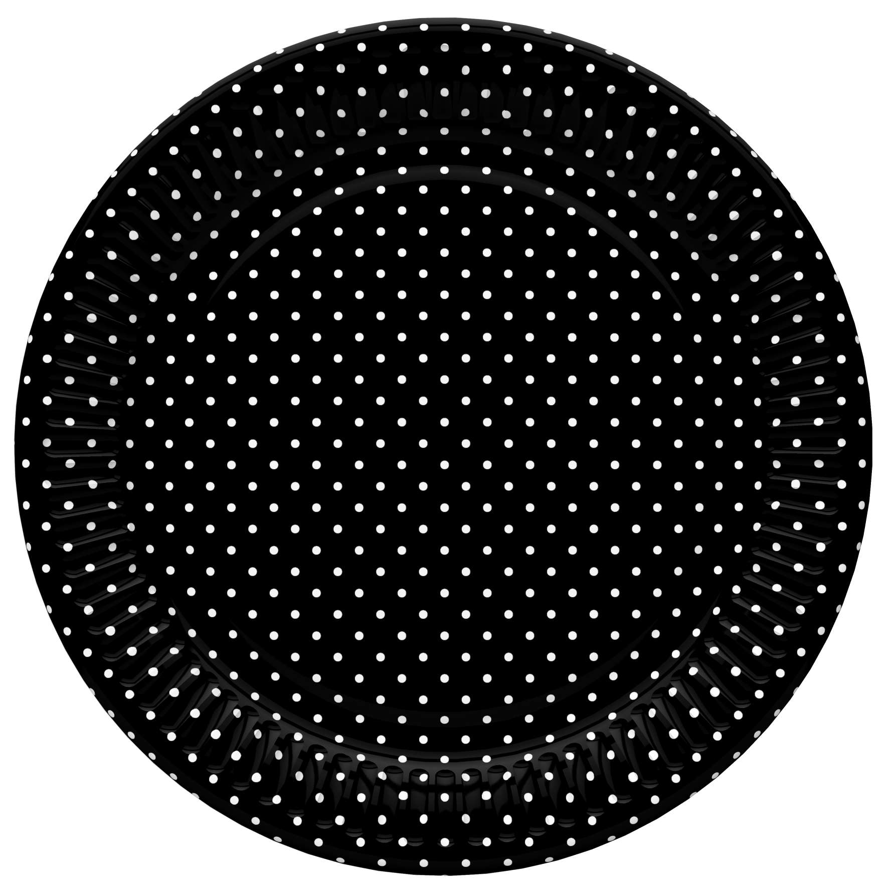Talerzyki papierowe White Dots on Black 8 szt. O 22,7 270 [g/m2]