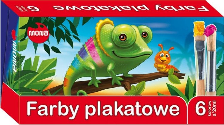 Farbki plakatowe Mona 6 kolorów 20 ml | eazbiuro.pl | Zamów błyskawicznie!
