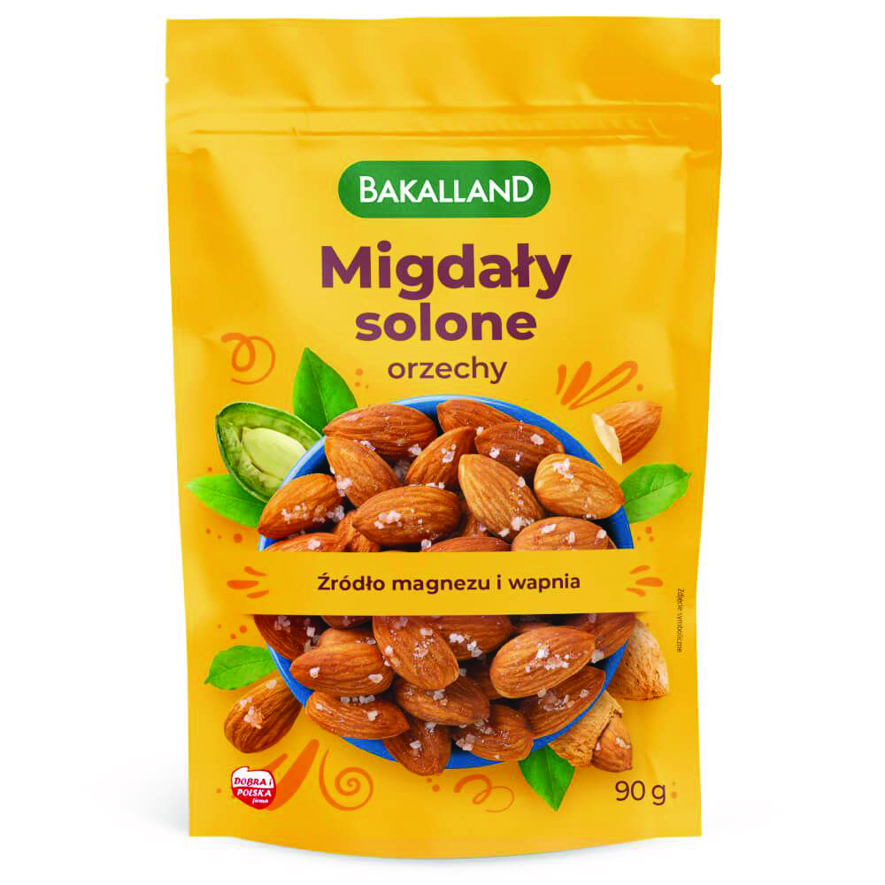 Migdały lekko solone, Bakalland, 90g
