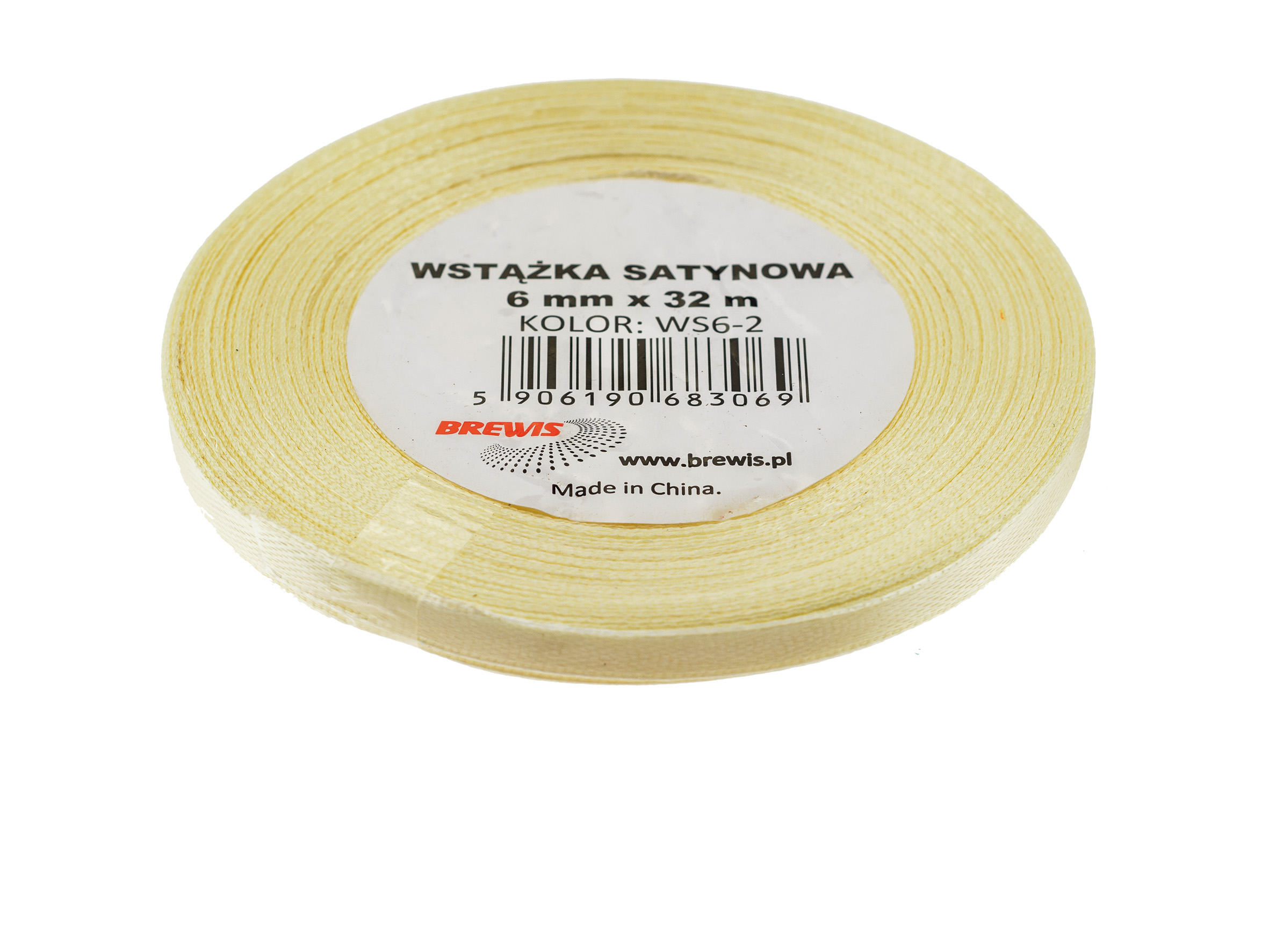 Wstążka Brewis satynowa 6 mm 32 m ecru | eazbiuro.pl | Zamów bez zwłoki!