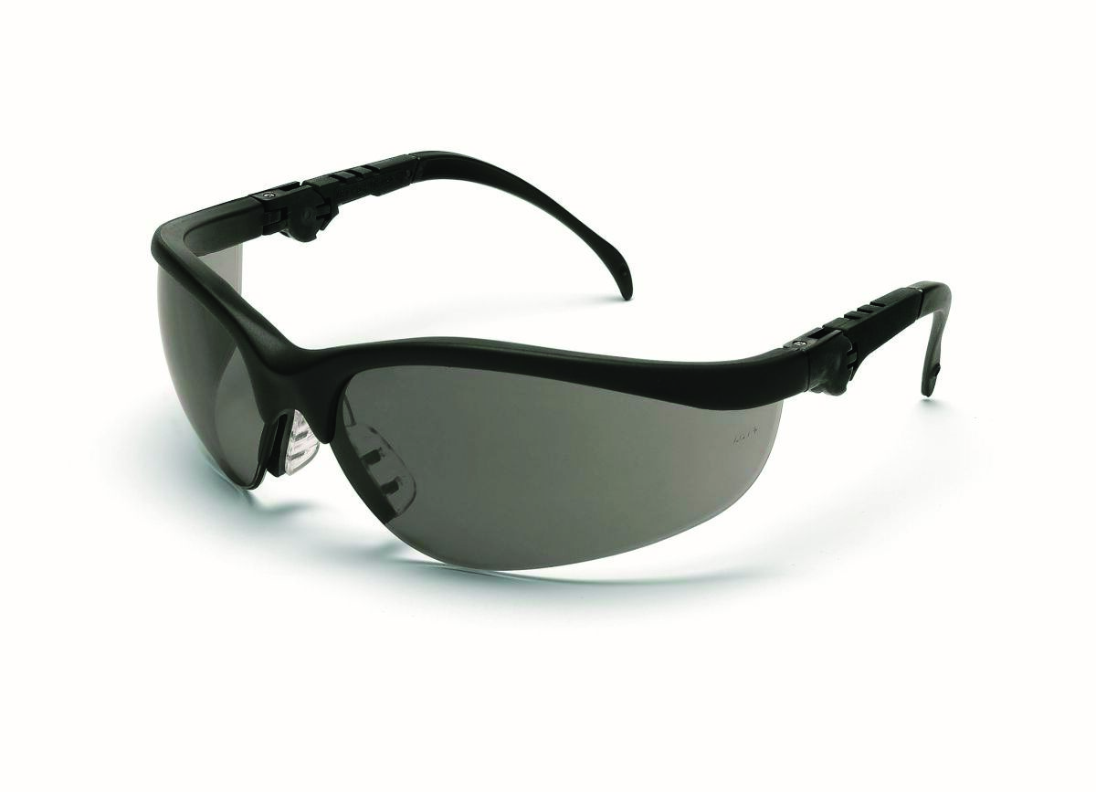 Okulary ochronne MCR Klondike Plus, szare soczewki, czarne oprawki
