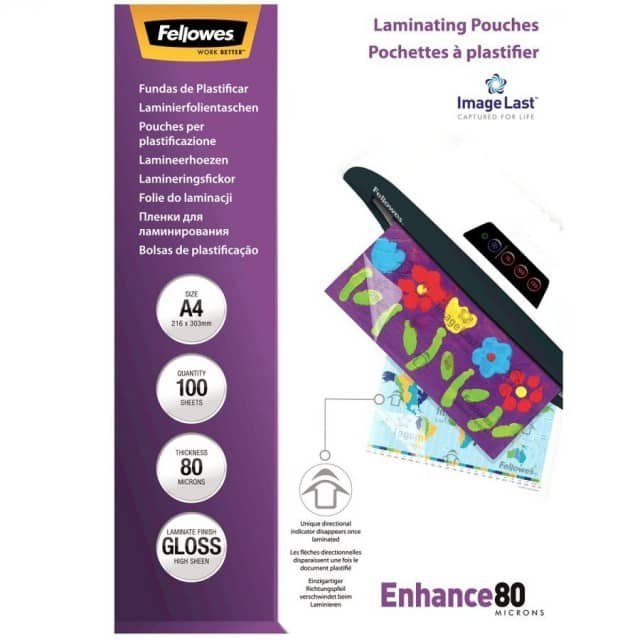 Folia do laminowania A4 80mic 100 sztuk Fellowes