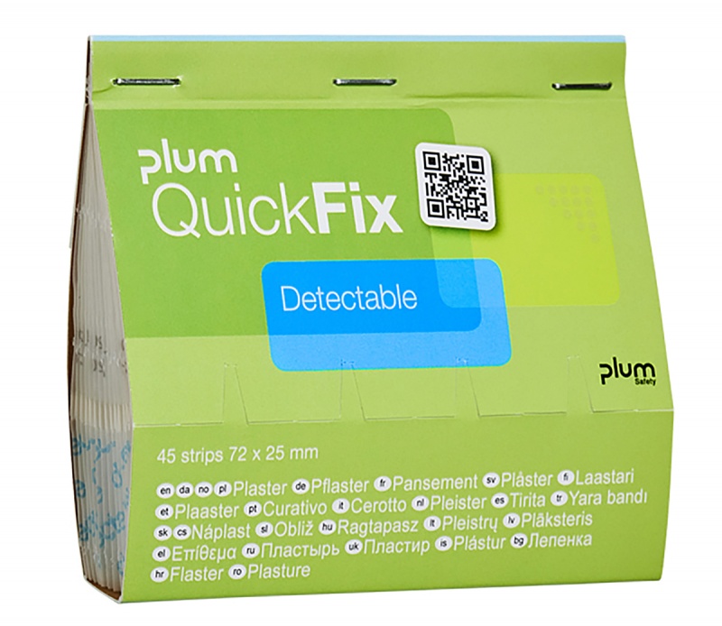 Plastry wykrywalne PLUM QuickFix Detectable, wkład, 45 szt., niebieskie Plastry wykrywalne PLUM QuickFix Detectable, wkład, 45 szt., niebieskie