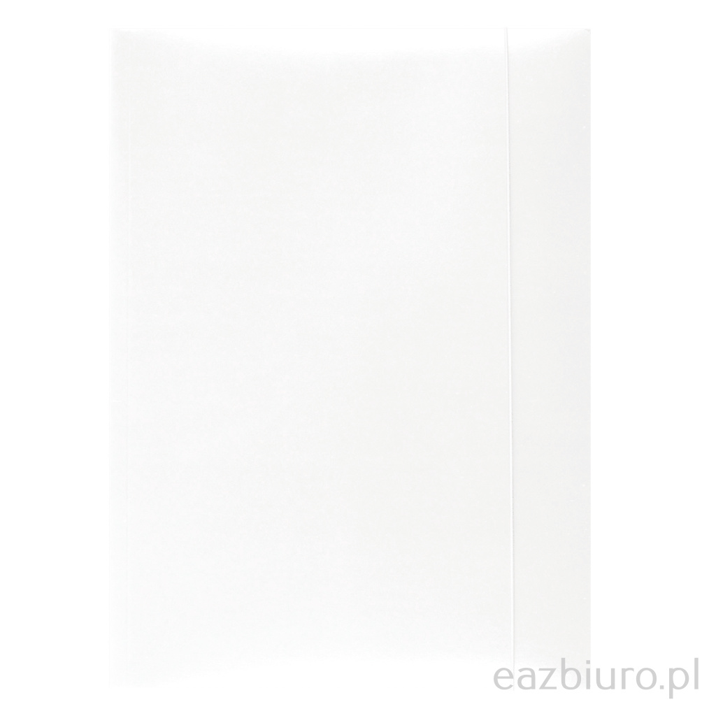 Teczka z gumką Office Products, karton, A4, 300gsm, 3-skrzydłowa, biała | eazbiuro.pl | Kup już teraz!