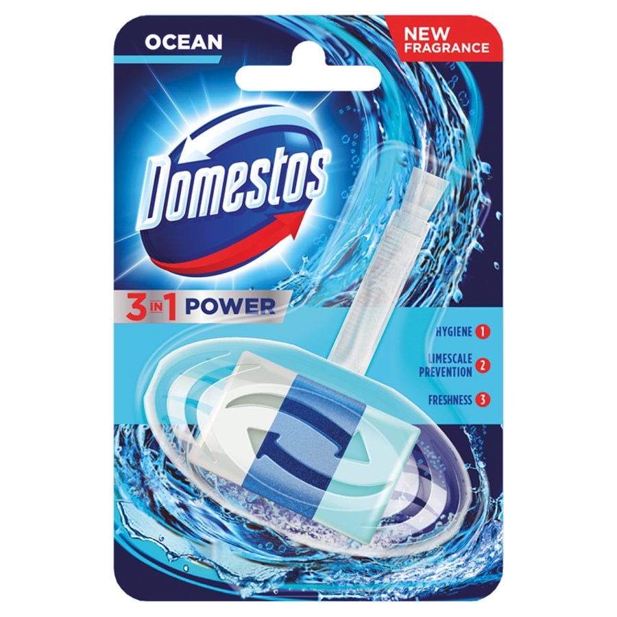 Kostka do wc z koszyczkiem Domestos Ocean, w koszyku, 40 g | eazbiuro.pl | Działaj śmiało!