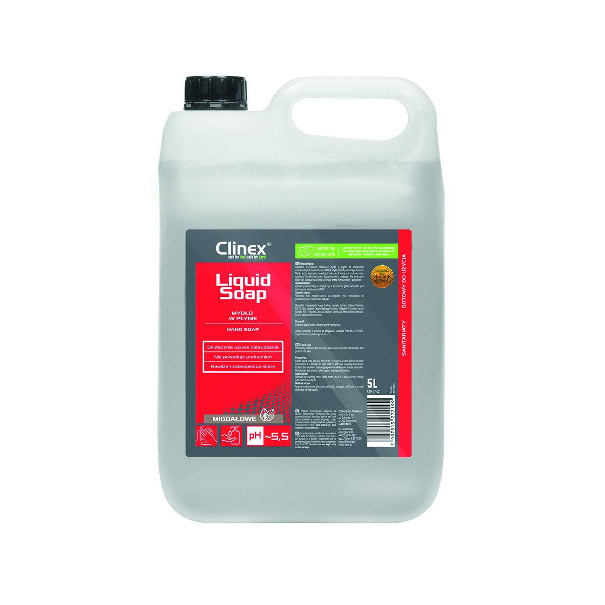 Clinex liquid soap 77-521 mydło w płynie 5l Clinex liquid soap 77-521 mydło w płynie 5l