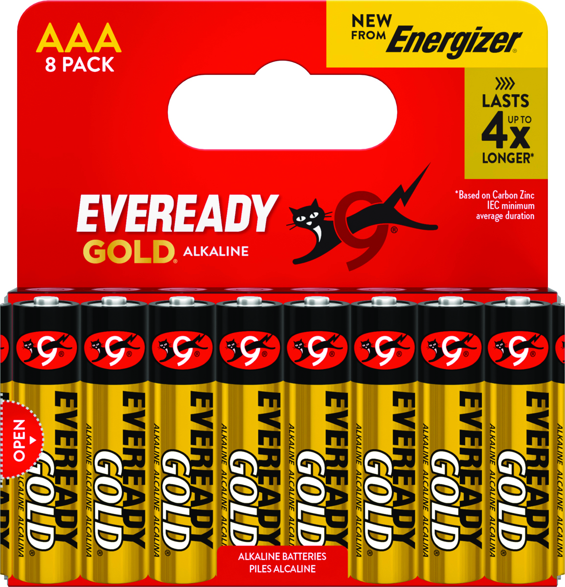 Bateria EVEREADY GOLD from ENERGIZER, AAA, LR03, 1,5V, DHP8, 8 szt.