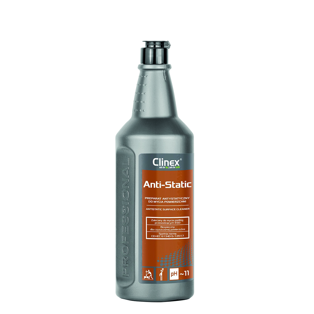 Clinex anty-static preparat antystatyczny do mycia powierzchni, 1l Clinex anty-static preparat antystatyczny do mycia powierzchni, 1l