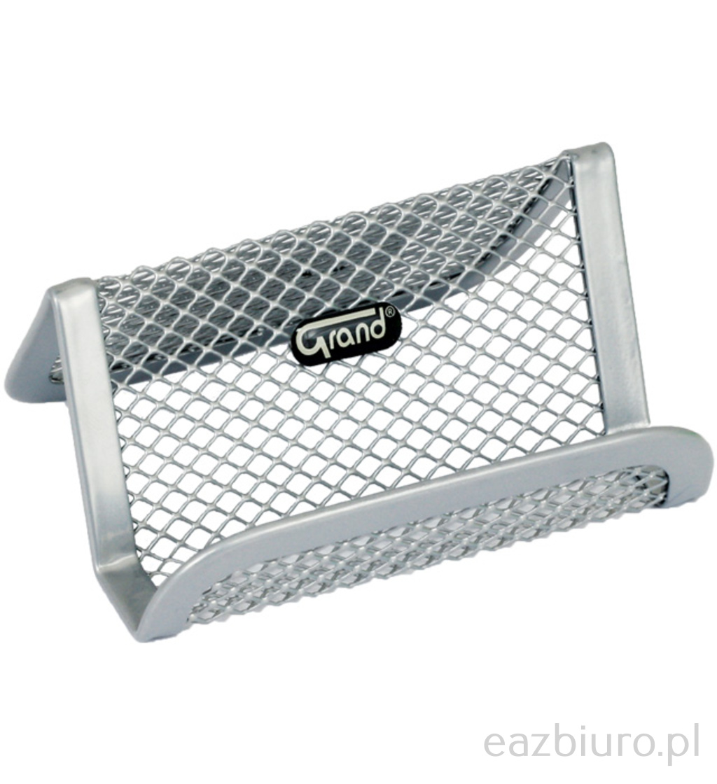 Stojak na wizytowki Grand gr-340s siatka metalowa srebny | eazbiuro.pl | Zamów już dziś!