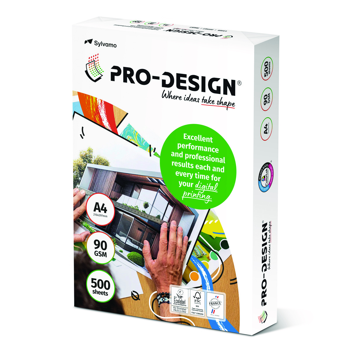Papier ksero pro-design fsc, satynowany, klasa a++, A4, 168cie, 90gsm, 500 ark.