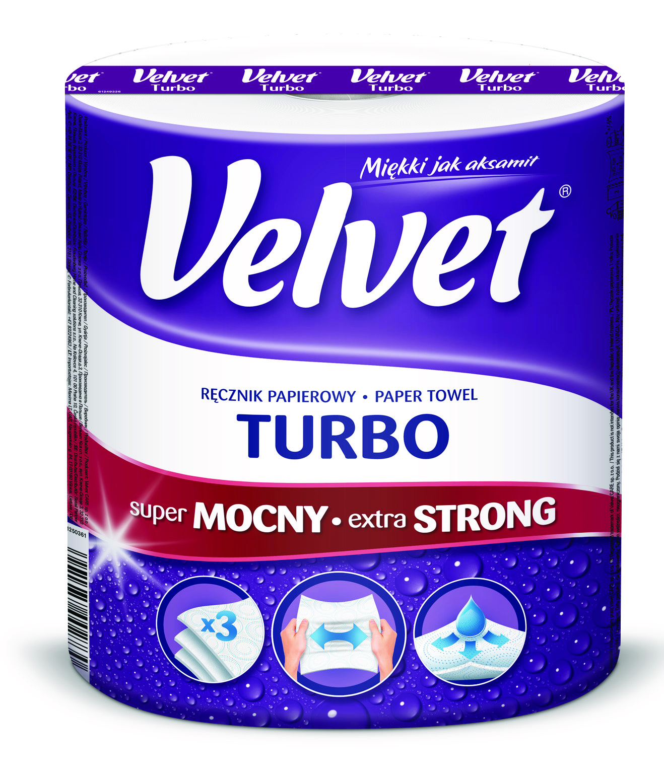 Ręcznik w roli celulozowy Velvet Turbo