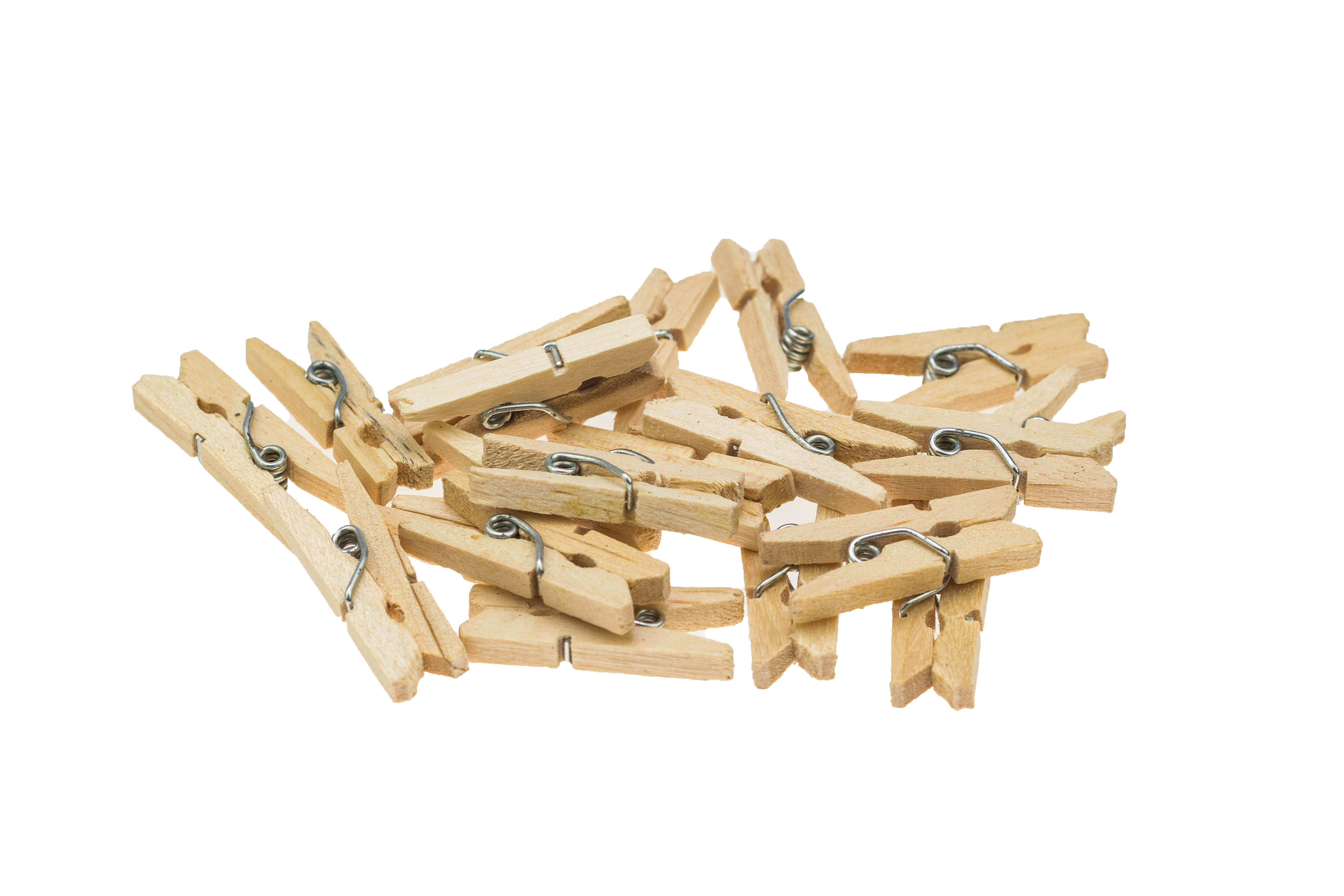 Klamerki ozdobne 2,5 cm naturalne zestaw 20 sztuk | eazbiuro.pl | Zamów teraz!