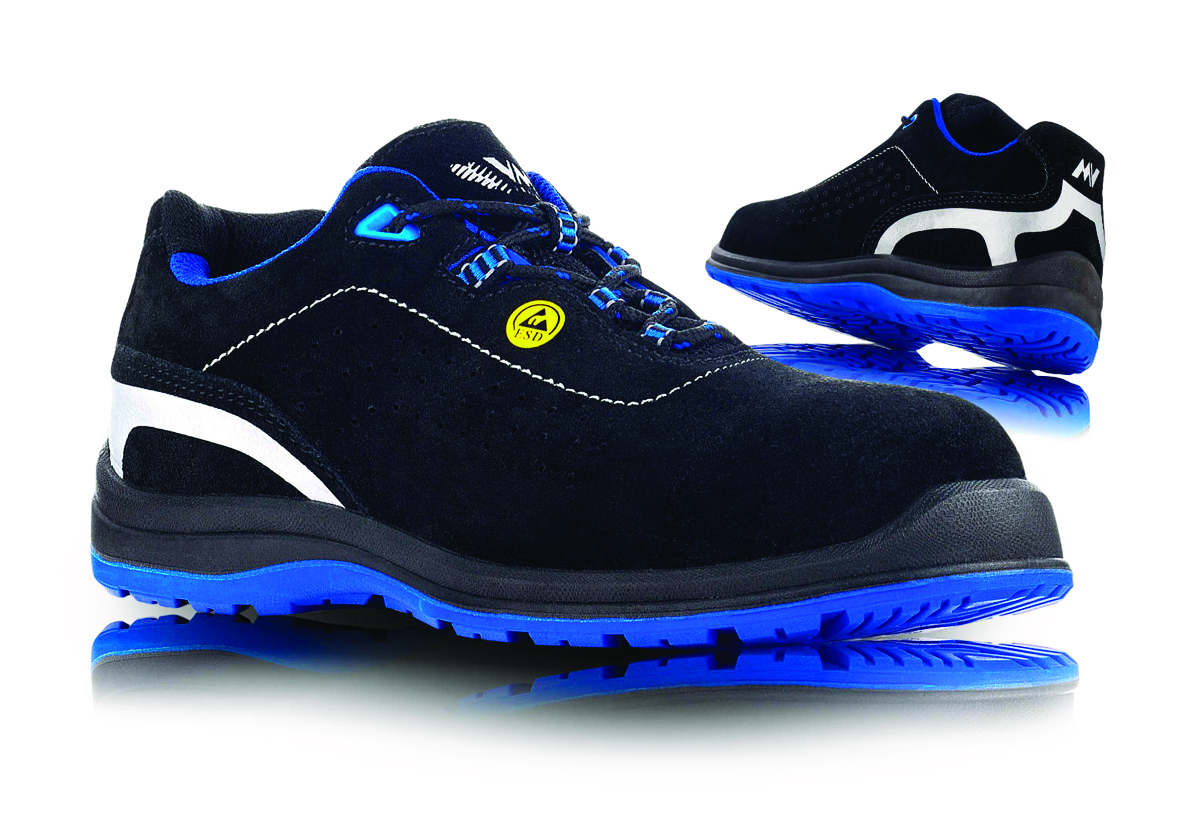 Półbuty ochronne VM FOOTWEAR Rimini 2185-S1P ESD, rozm. 42, czarno-niebieskie