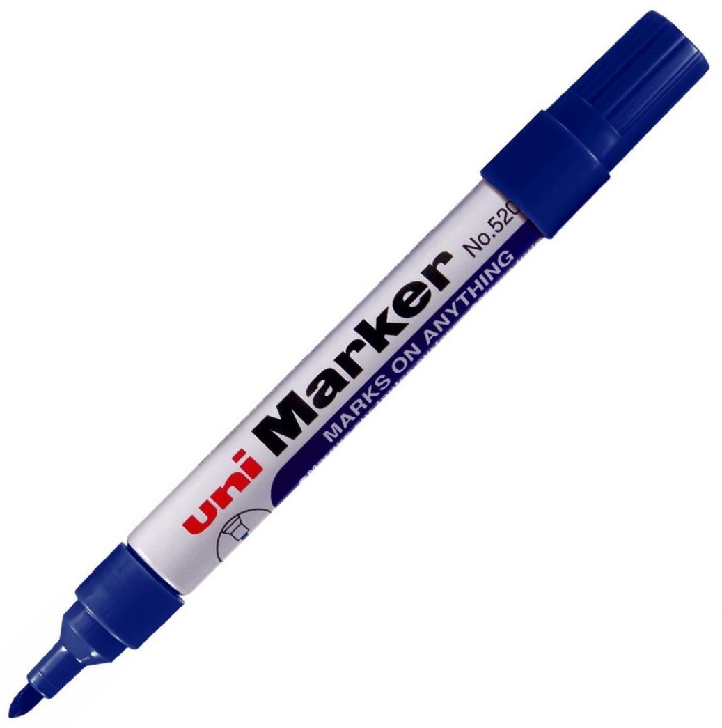 Marker permanentny no-520f, okrągła końcówka, niebieski, uni | eazbiuro.pl | Zamów natychmiast!